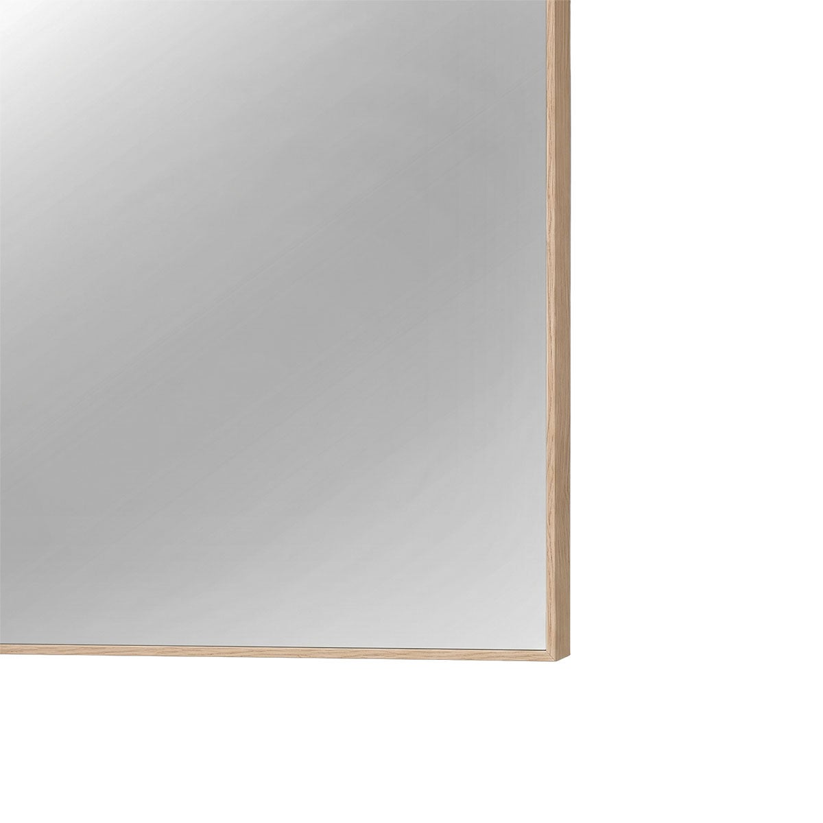Espejo de pared de rectangular con marco marrón de plástico 30x90 cm