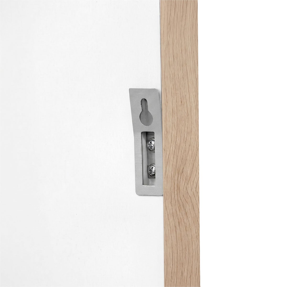 Espejo de pared de rectangular con marco marrón de plástico 30x90 cm