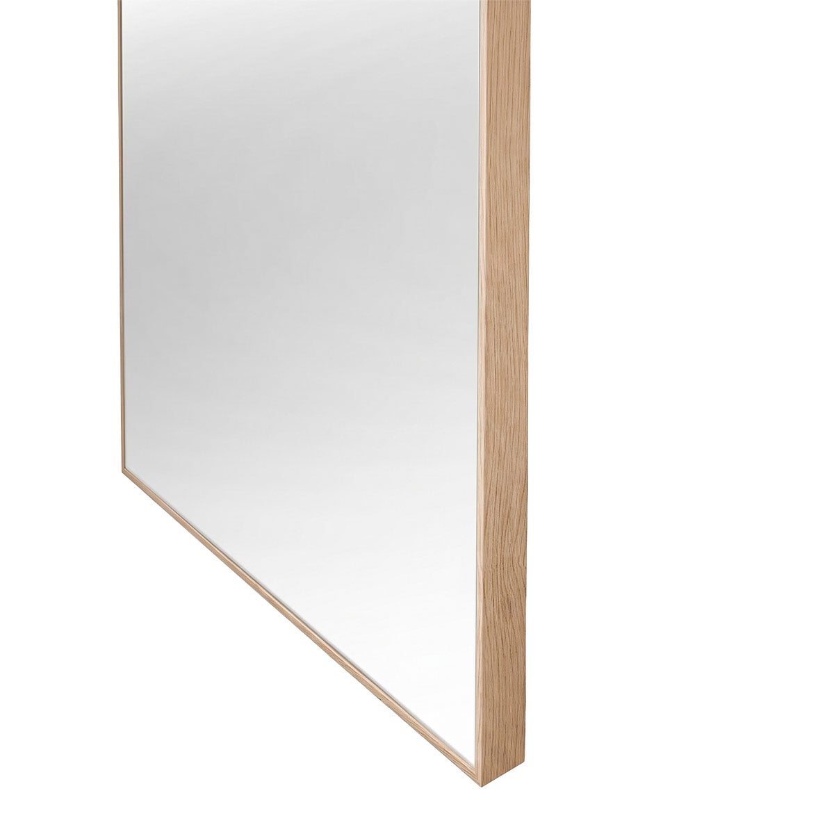 Espejo de pared de rectangular con marco marrón de plástico 30x90 cm