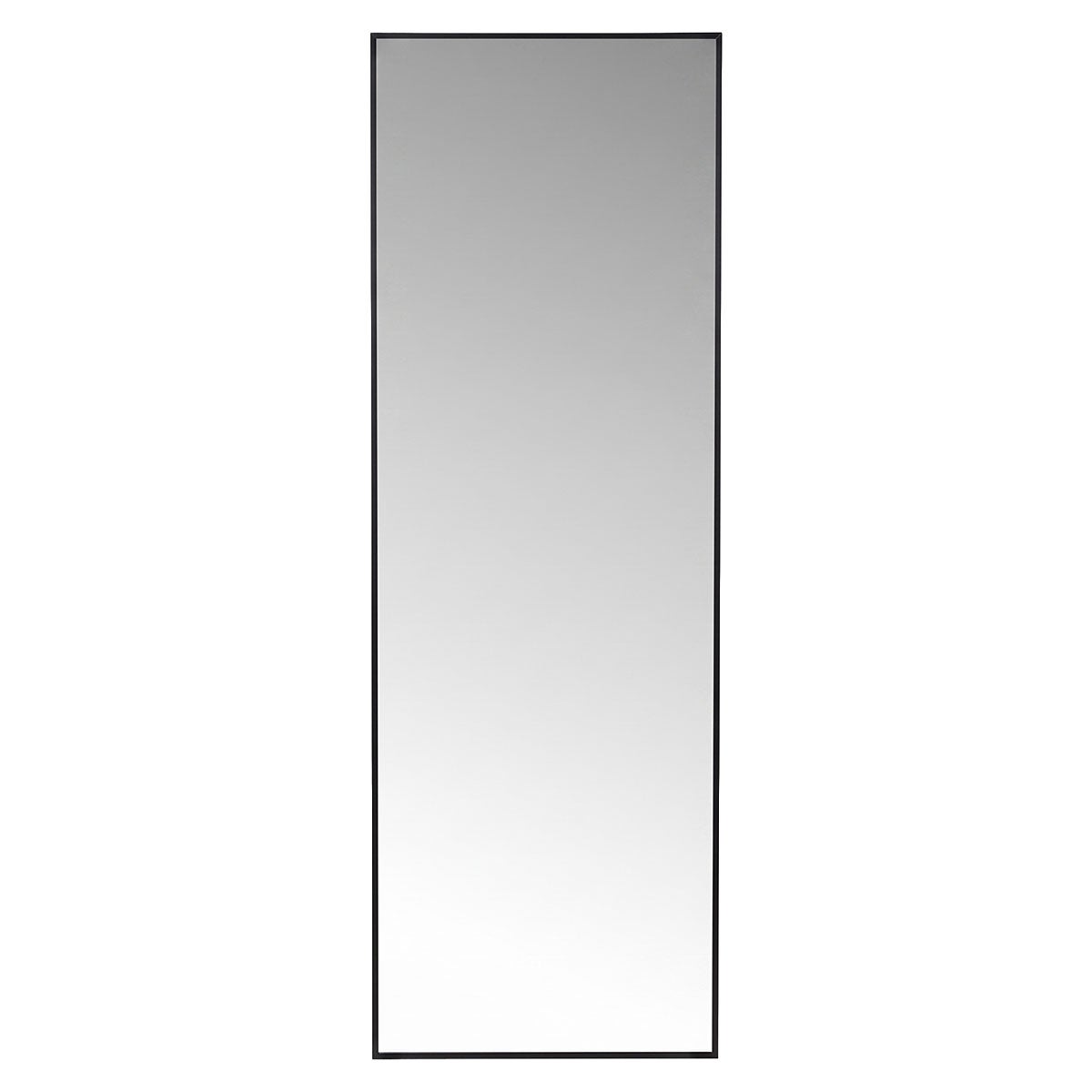 Espejo de pared de cuerpo entero con marco negro de plástico de 45x145 cm