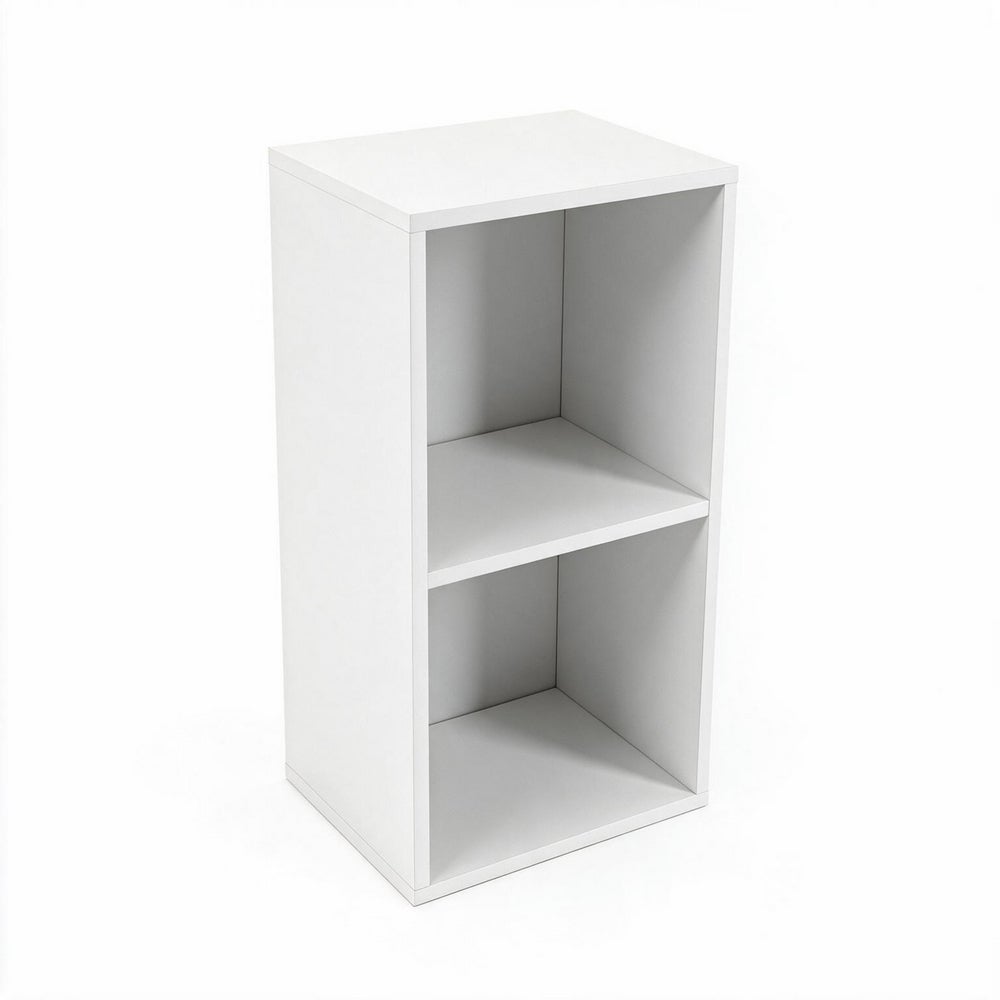Estantería Cubo con 2 baldas de laminado blanco de 15 mm de 40x30x80 cm