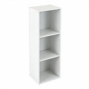 Estantería Cubo con 3 baldas de laminado blanco de 15 mm de 40x30x120 cm