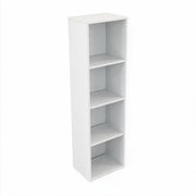 Estantería Cubo con 4 baldas de laminado blanco de 15 mm de 40x30x160 cm
