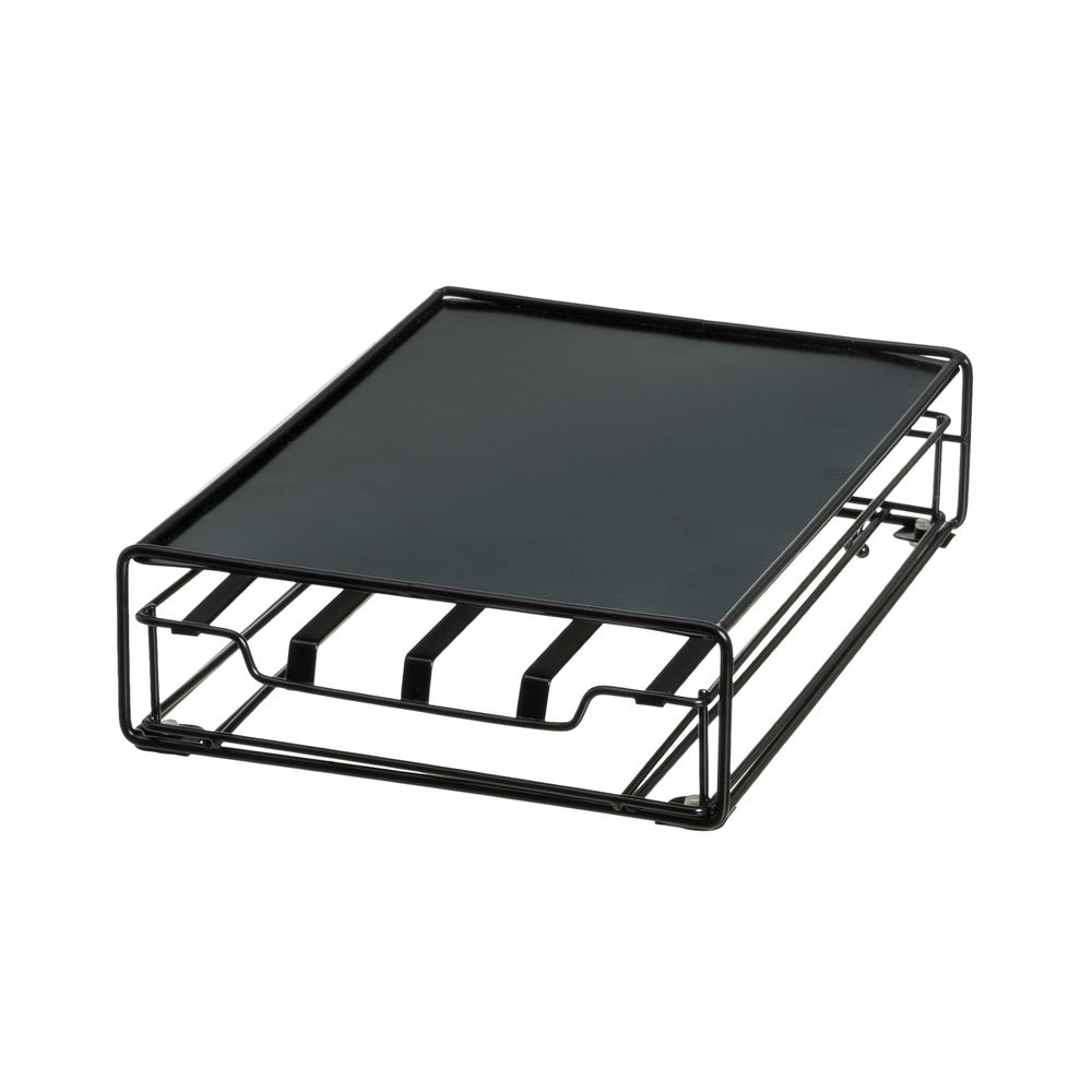 Organizador 32 cápsulas Compatibles con Nespresso® metal negro 21x31x7,5 cm