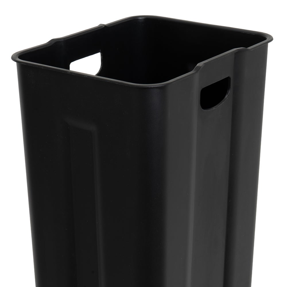 Papelera de pedal blanca con tapas negras de cierre suave de 2x30 litros