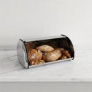 Panera de acero inoxidable plateada de 42x27x18 cm