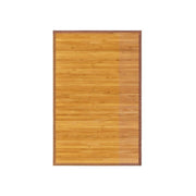 Alfombra para dormitorio de bambú marrón claro de 60x90 cm