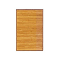 Alfombra para dormitorio de bambú marrón claro de 60x90 cm