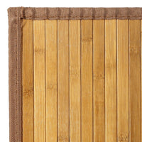 Alfombra para salón de bambú marrón claro de 140x200 cm