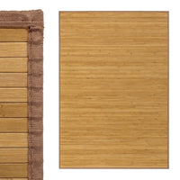 Alfombra para salón de bambú marrón claro de 140x200 cm
