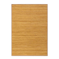 Alfombra para salón de bambú marrón claro de 140x200 cm