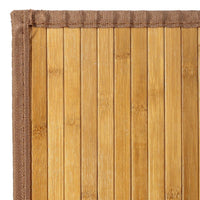 Alfombra pasillera de bambú marrón claro de 60x200 cm