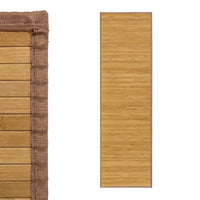 Alfombra pasillera de bambú marrón claro de 60x200 cm
