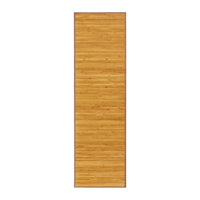 Alfombra pasillera de bambú marrón claro de 60x200 cm