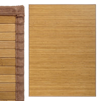 Alfombra para salón de bambú marrón claro de 180x250 cm