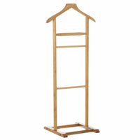 Perchero galán de noche beige de madera de 48x36x107 cm