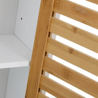 Armario de baí±o de Pared Blanco nórdico de bambíº de 53x30x18 cm -