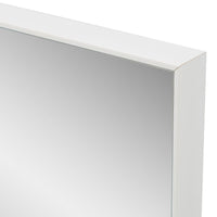 Espejo de pared rectangular con marco blanco de plástico 30x90 cm