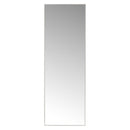 Espejo de pared rectangular con marco blanco de plástico 30x90 cm