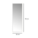 Espejo de pared rectangular con marco blanco de plástico 30x90 cm