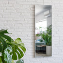 Espejo de pared rectangular con marco blanco de plástico 30x90 cm