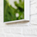 Espejo de pared rectangular con marco blanco de plástico 30x90 cm