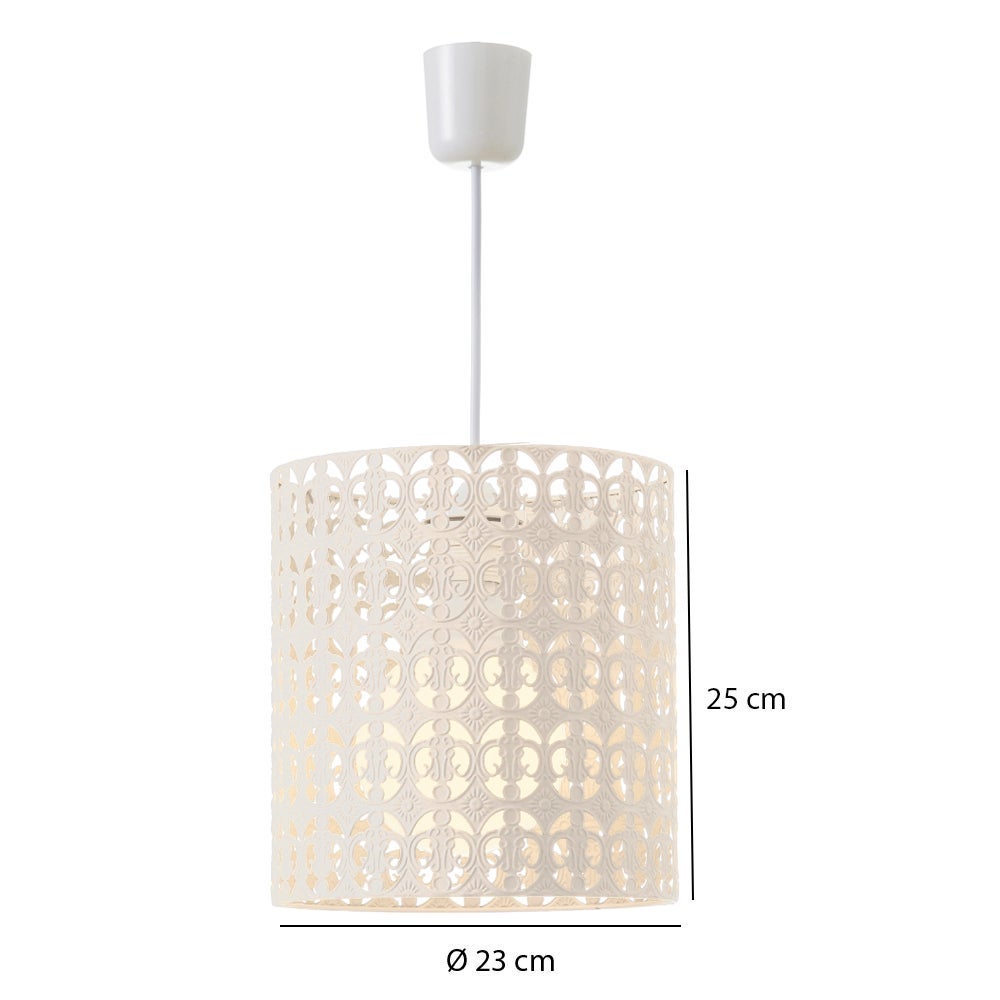 Lámpara de techo de metal beige de 25x23x23 cm