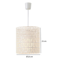 Lámpara de techo de metal beige de 25x23x23 cm