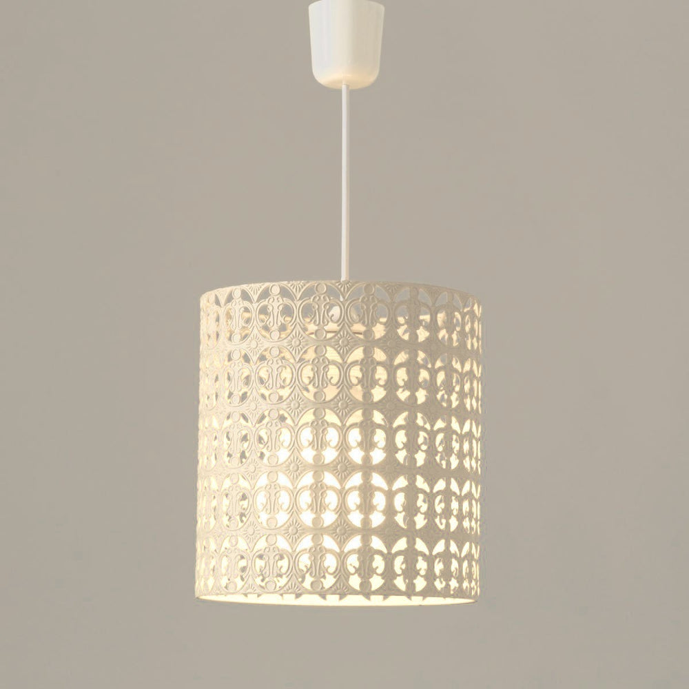 Lámpara de techo de metal beige de 25x23x23 cm