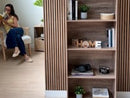 Librería 3 estantes de MDF color natural de 60x147 cm